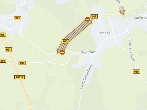 Accident à Ymare près de Rouen : la circulation sur la D13 très...